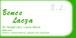 bence lacza business card